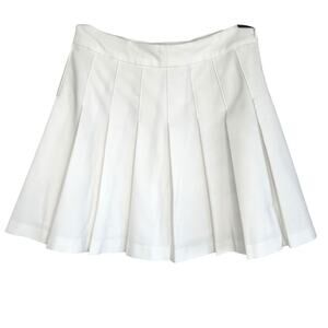 Aritzia Sunday Best Pleated Skirt Womens 0‎ Preppy Mini White Academia Coastal